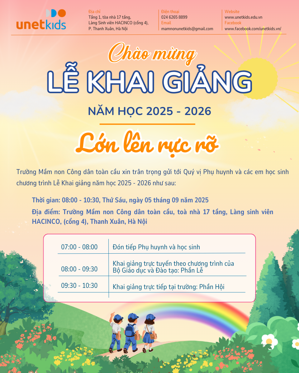 THÔNG BÁO: LỄ KHAI GIẢNG NĂM HỌC 2025 - 2026